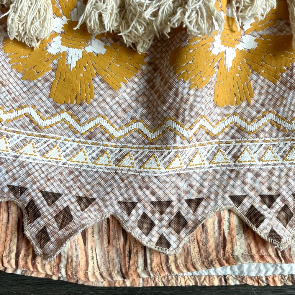 Disney Moana Toddler Costume Skirt Brown Fringe Size 3T